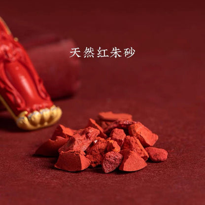 Buddhist Cinnabar Pendant Guanyin Bodhisattva Necklace Pendant Talisman