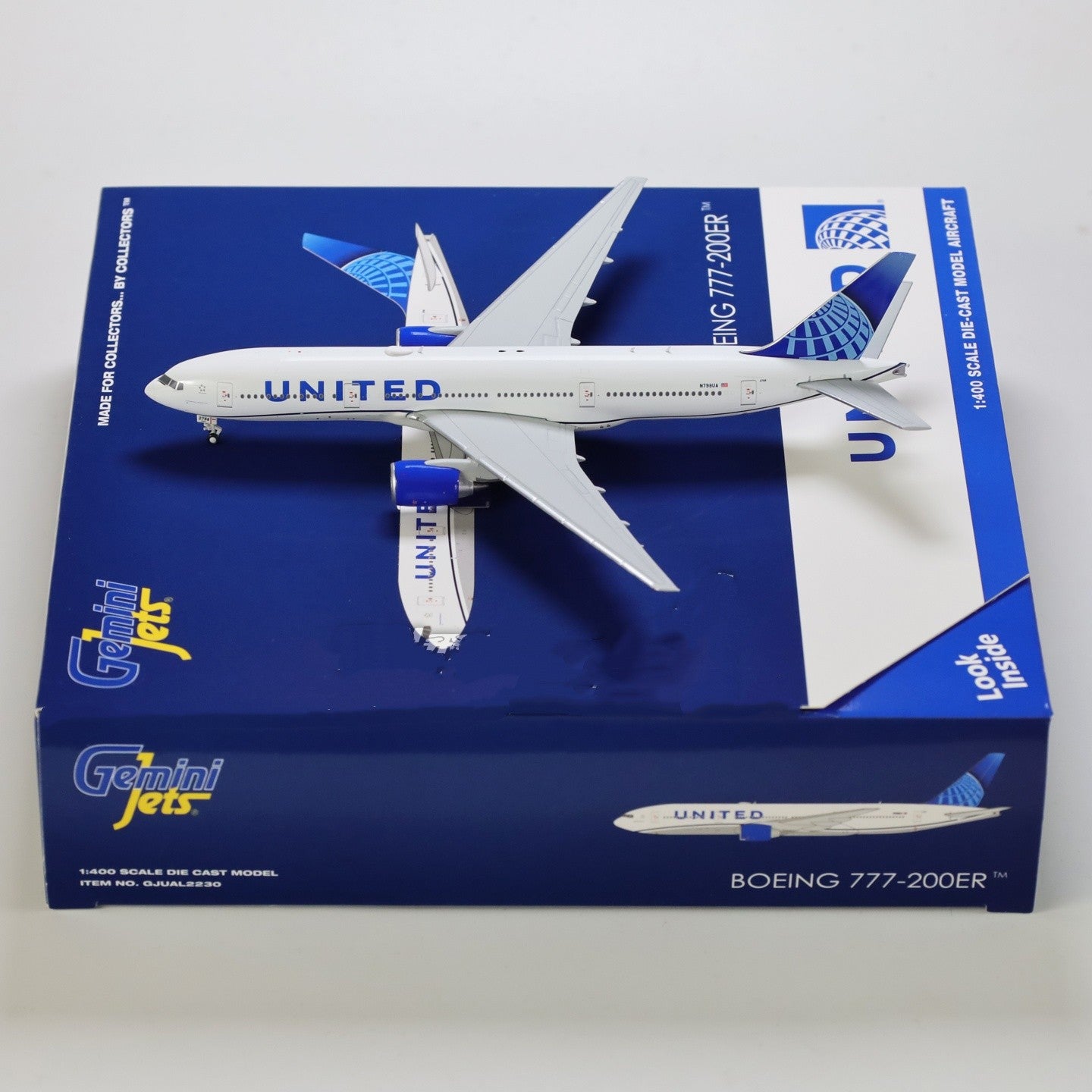 1:400 Geminijets United Airlines Boeing 777-200ER N798UA Airplane Diecast Model