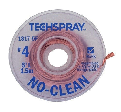 Techspray 1817-5F No-Clean Desoldering Braid .098 x 5'