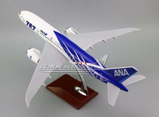 43CM ANA DREAM LINER BOEING 787 JA802A Passenger Airplane Resin Aircrarft Model