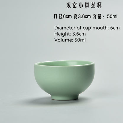 tea cup ruyao craft ceramic porcelain cup of tea chinese kung fu tea set cups