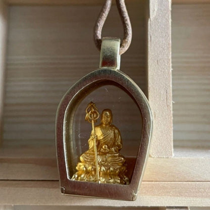 Tibetan Ksitigarbha Bodhisattva Pendant Necklace Zodiac Protector Amulet Unisex