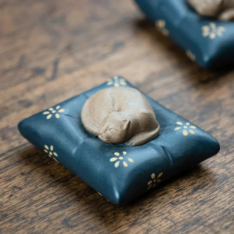 Yixing Purple Clay Tea Pet Ornaments Handmade Sculpture Crafts Home Teaware