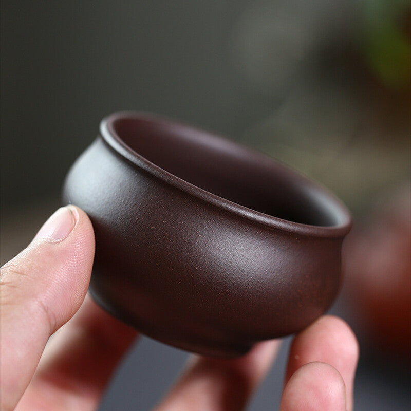 Handmade Tea Cup Yixing Zisha Purple Grit Master Cup Kungfu Tea Cup Chinese Cups