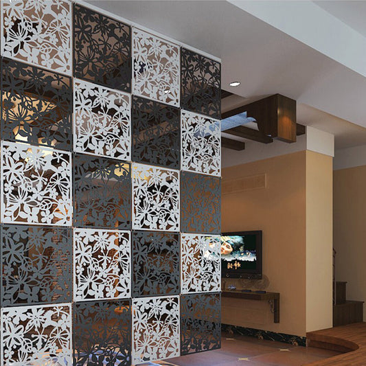 12Pcs Room Divider Partition Hanging Screen Wall Decals DIY Home Decor 15"