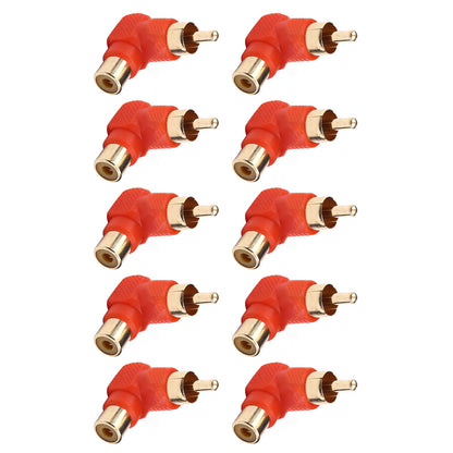 10Pcs RCA Right Angle Connector Plug Adapters Connector Repair Accessories cc