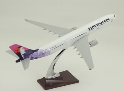 40CM HAWAIIAN AIRBUS A330-200 N392HA Passenger Airplane Resin Aircrarft Model