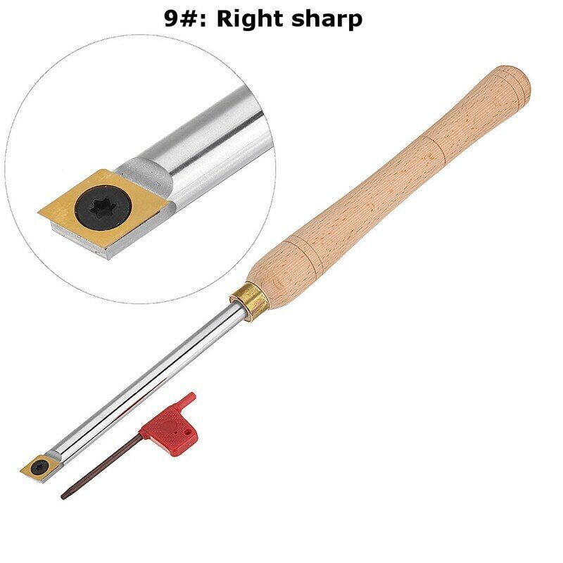 Wood Turning Tool Wood Handle Titanium Coated Carbide Insert Cutter Round Shank