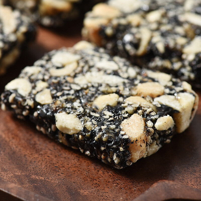Original Low-Sugar Sesame Peanut Halva Handmade Black Sesame Candy Snack - 500g