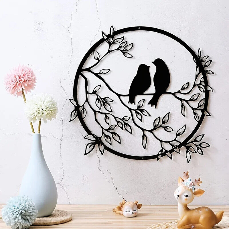 Bird on Tree Branch Metal Wall Art - Stunning Decor for Room,Garden,Office