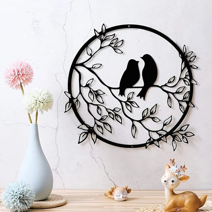 Bird on Tree Branch Metal Wall Art - Stunning Decor for Room,Garden,Office