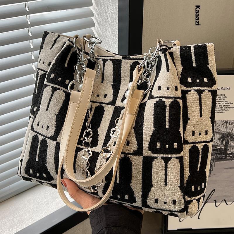 Handbag Chain Shoulder Bag Canvas Women's Work Tote Bag Casual