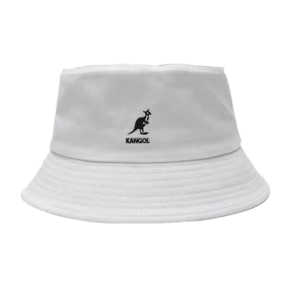 New Casual Kangol Washed Bucket Hat Men Women Cotton Flat Top Hats Headwear