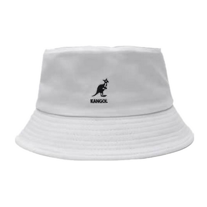 New Casual Kangol Washed Bucket Hat Men Women Cotton Flat Top Hats Headwear