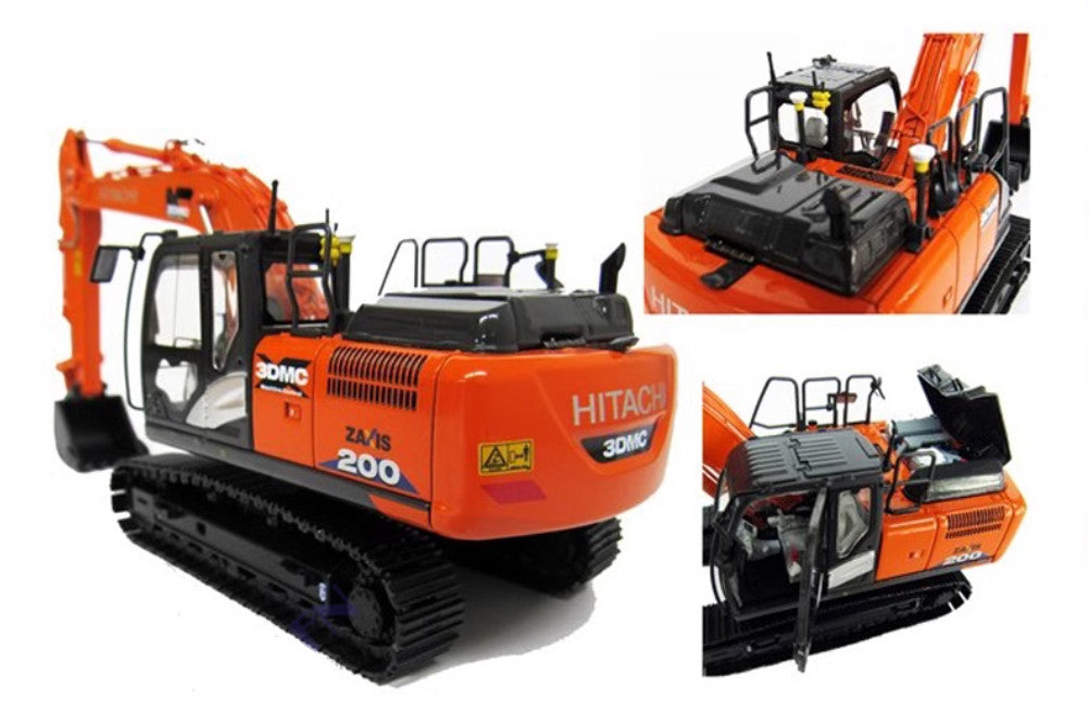1:50 25CM ZX200X-6 3DMC Excavator Construction Machine Equipment Diecast Model