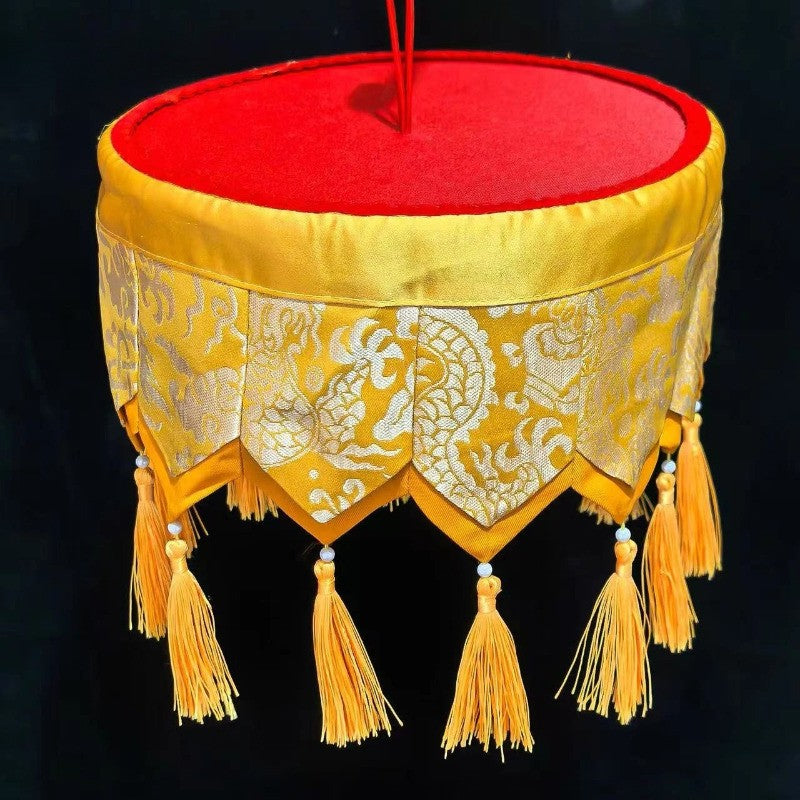 25cm Tibetan Dragon-Patterned Treasure Umbrella Buddhist Item Home Decoration