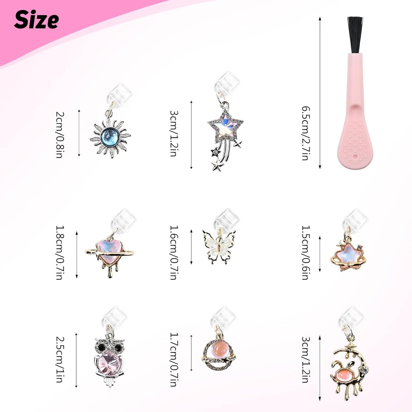 8 Pack Anti-Dust Plug Charm for Kindle, USB C Dust Plug Compatible with Phone, T