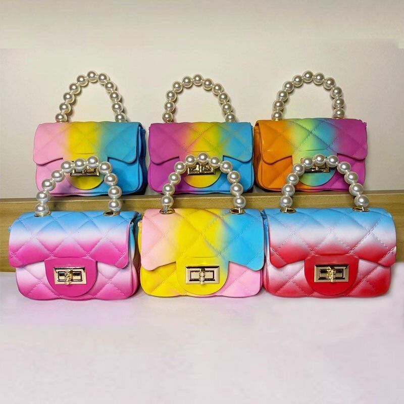 Women Mini Handbags Candy Color Jelly Crossbody Bags Girls Small Coin Pouch Baby