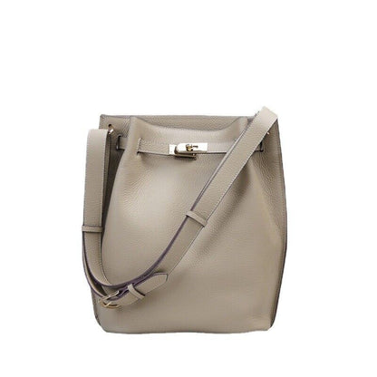 Real Leather Drawstring Bucket Tote Shoulder Bag Purse Handbag Crossbody Fashion