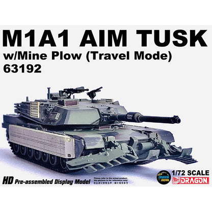 Dragon 1/72 U.S. M1A1 AIM TUSK Main Battle Minesweeper Tank 63192 Model Toys