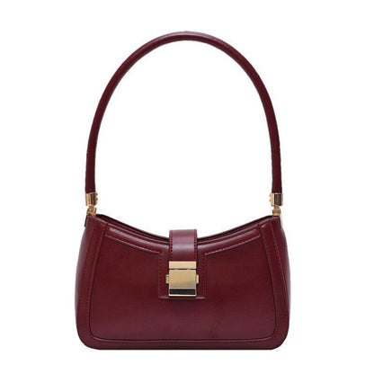 Shoulder Bags Women PU Leather Lock Handbags Purse Hand Lady Designer Zipper