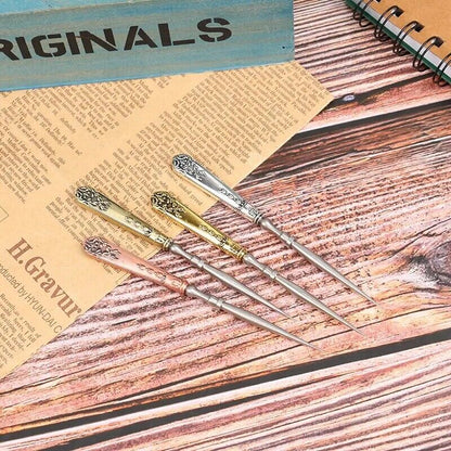 Sewing Awl Stainlless Steel Leather Punch Hole Tool Round Crafts Embroidery 12cm