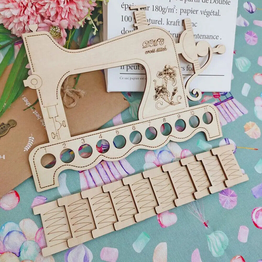 Embroidery Floss Organizers Wood Cross Stitch Needle Thread Storage Holder Tools
