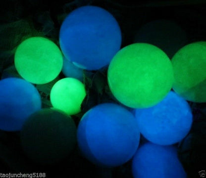 80mm Green Glow White Jade Stone Glow In The Dark Stone Ball