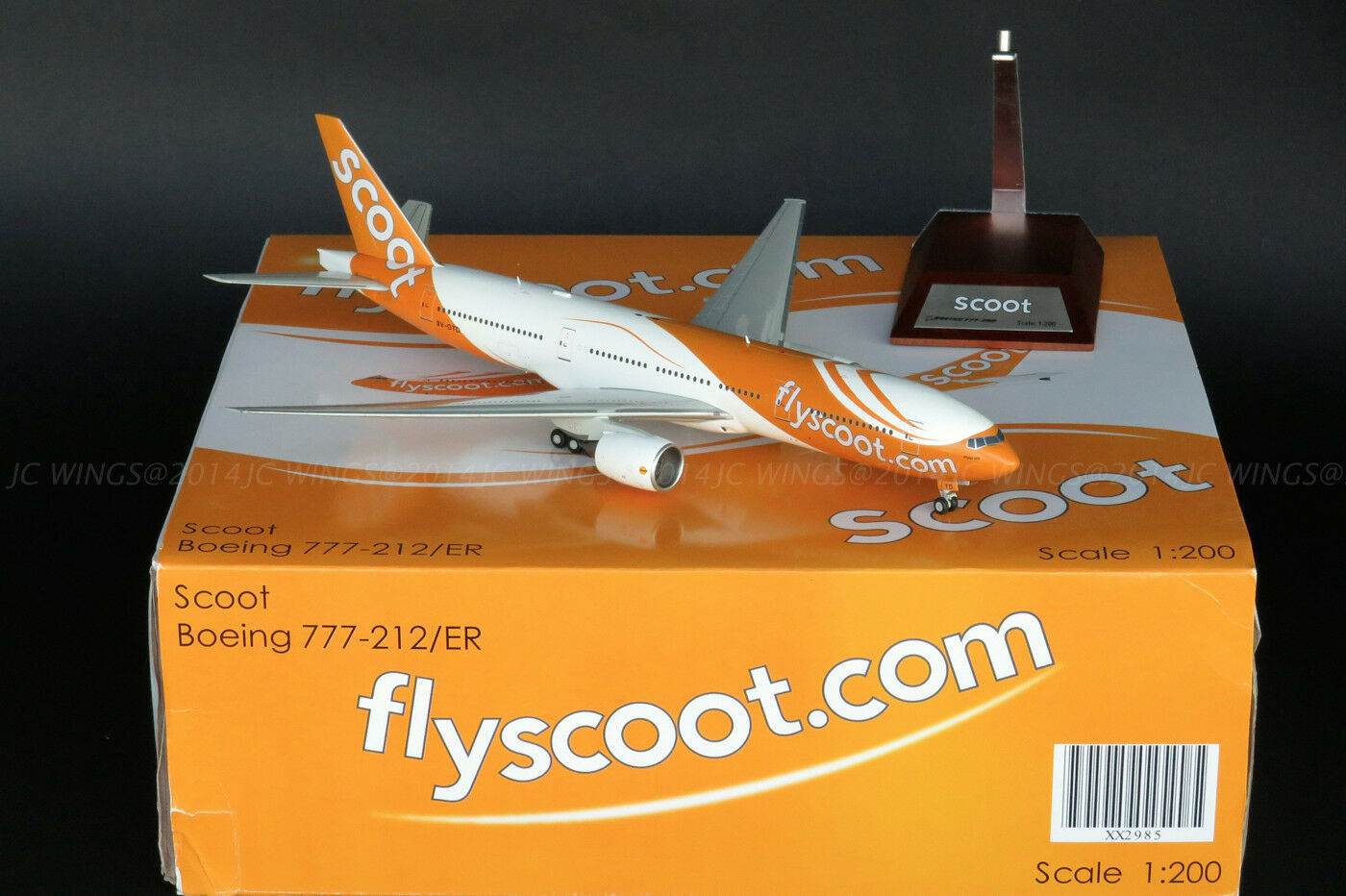 1:200 JC Wings Scoot BOEING B777-200ER Passenger Airplane Diecast Aircraft Model