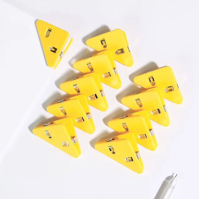 10 PCS Triangle Paper Clips Durable Paper Clamps Protect Book Corner for Student