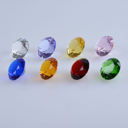 50mm Crystal Paperweight Glass Art Large Giant Diamond Decor Centerpiece Gifts