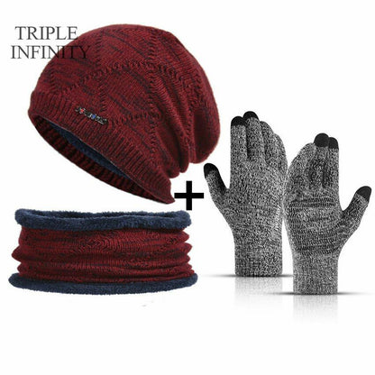 Winter Hat Beanies Knitted Warm Suit Skiing Cycling Beanie Soft Bonnet Baggy Cap