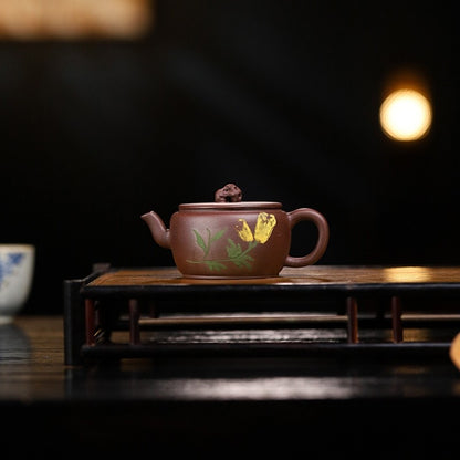 120ml Marked Tea Pot 7 Infuser Holes Real Yixing Zisha Purple Clay Pot On Sales