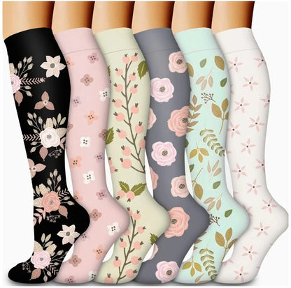 5/6pairs Compression Socks Stockings Womens Mens Knee High Medical