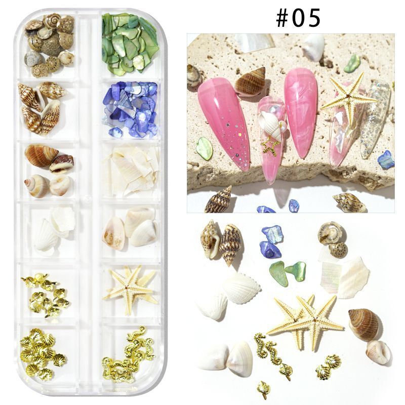 Nail Art Charms Flakes Abalone 3D Irregular Slice Shell Stone DIY Manicure Decor