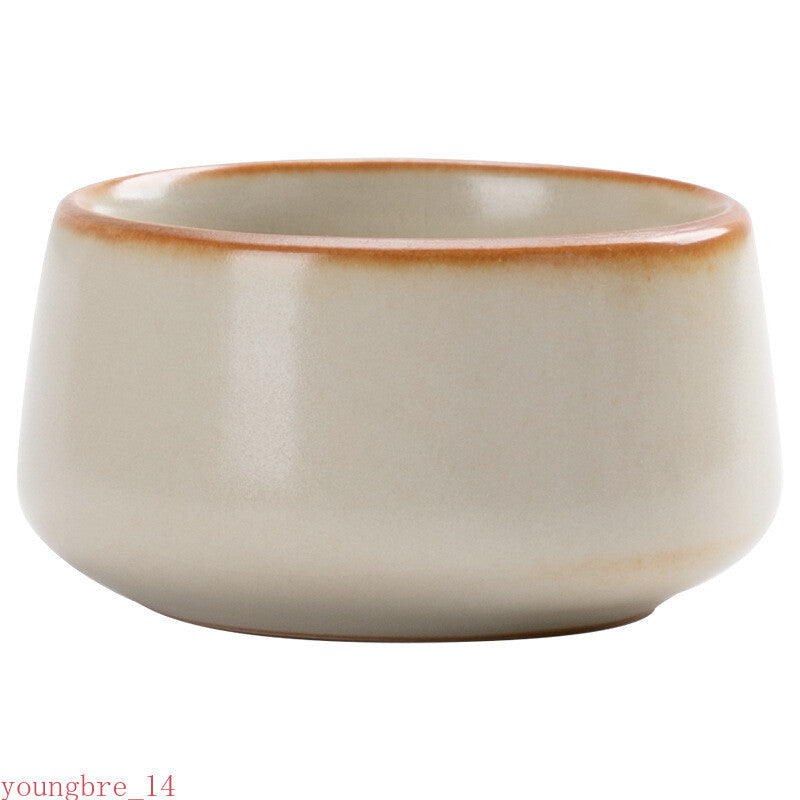 Yellow Ru Kiln Master Cup Ceramic Kung Fu Tea Set Single Person Special Tea Cup