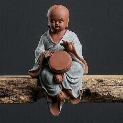 4pcs Creative Artware Tea Pet Home Decoration Yixing Zisha Purple Clay Zen Style