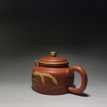 Chinese Yixing Zisha Clay Handmade Exquisite Teapot（德钟 底款：金鼎商标）