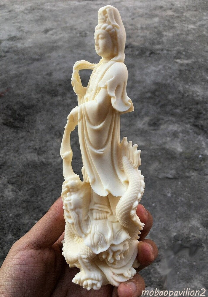 New Guanyin Bodhisattva Statue Ornaments Crafts Chinese Traditional Hand Carved