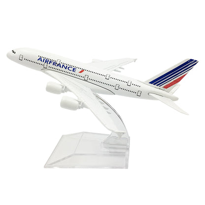 1:400 16cm Air France A380 Airplane Model Simulation Civil Airliner Ornaments