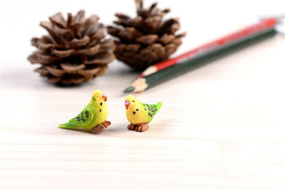 Miniature Garden Lawn Ornament Decoration Figurine DIY Bonsai Mini 8pcs Parrot