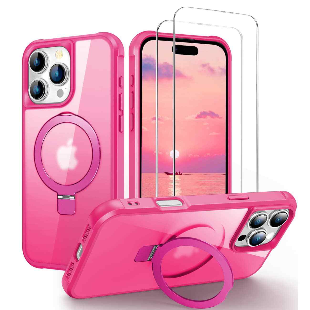 For iPhone 16 15 14 13 12 11 Pro Max Plus Mag-Safe Case with Screen Protector