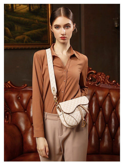 Fashion Small Messenger Bag Shoulder Purse Bucket Genuine Leather Polyester 1 PC