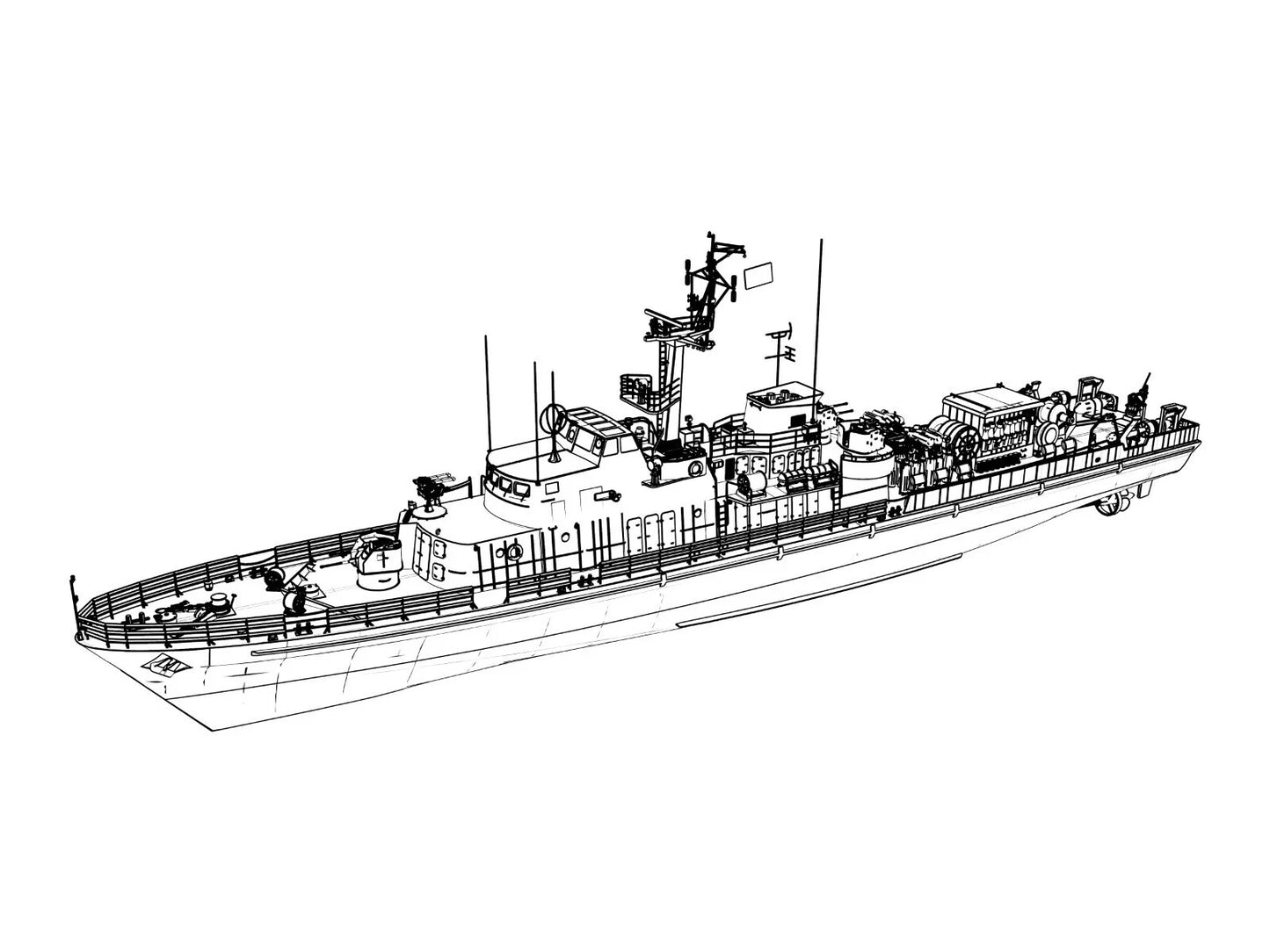 RHWS010 1/200 German Project 89.2 (Condor II Class) Minesweeper Bernau Waterline