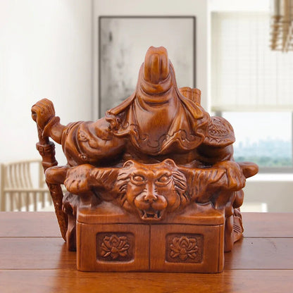 Guan Gong Reading Statue God of Wealth Sculptures Guan Yu Figurine Resin Crafts