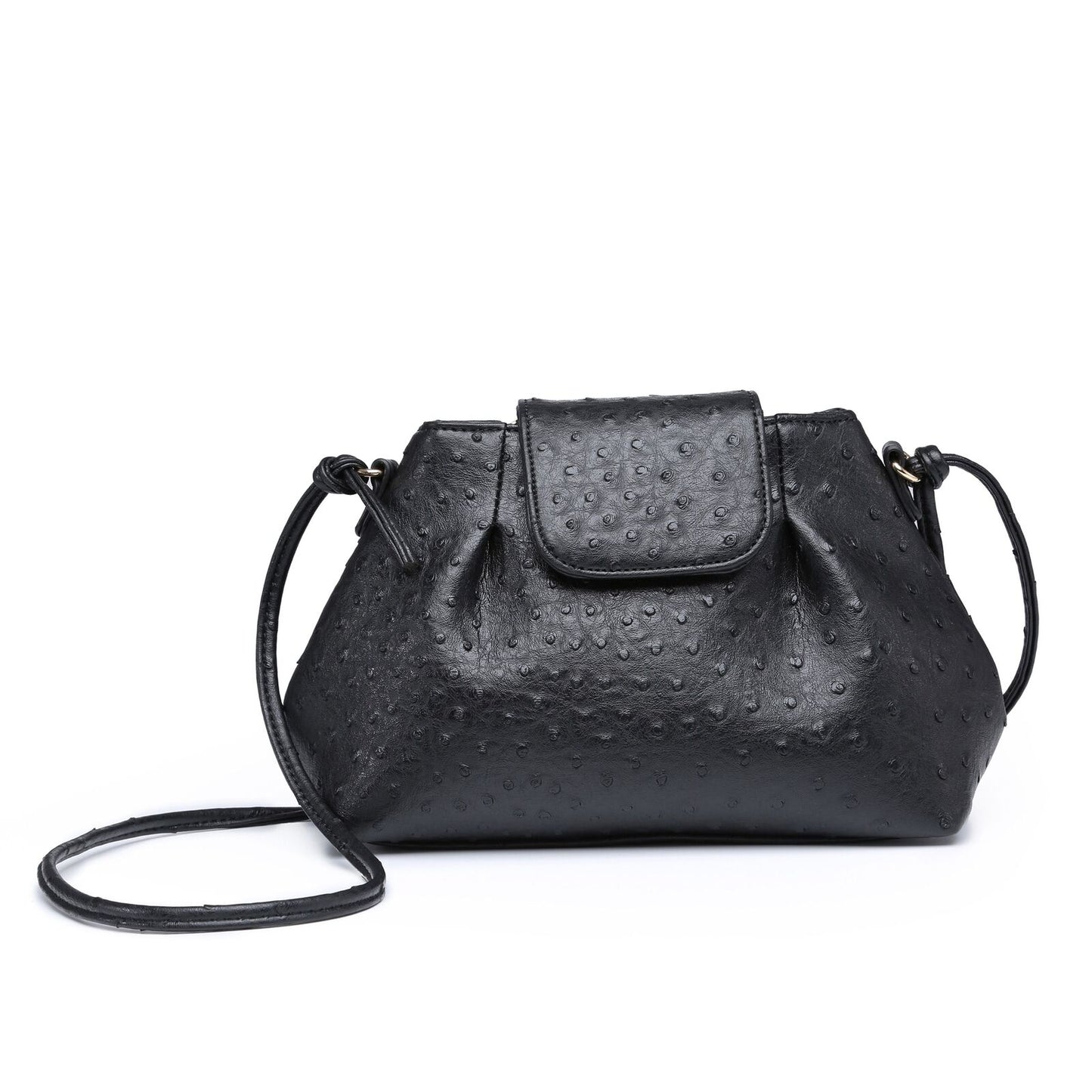 Elegant Handbag Ostrich Pattern Handbag Synthetic Leather Cloud Bag 27*11*17 CM