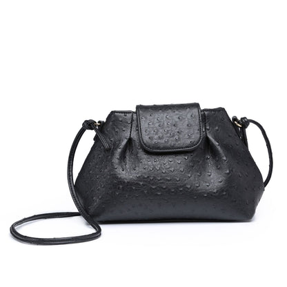 Elegant Handbag Ostrich Pattern Handbag Synthetic Leather Cloud Bag 27*11*17 CM