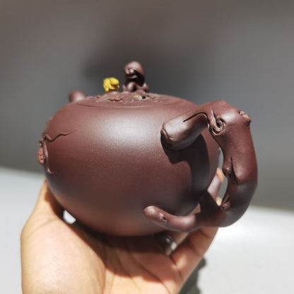 vintage chinese yixing purple clay teapot zisha ceremony teaware collection rare