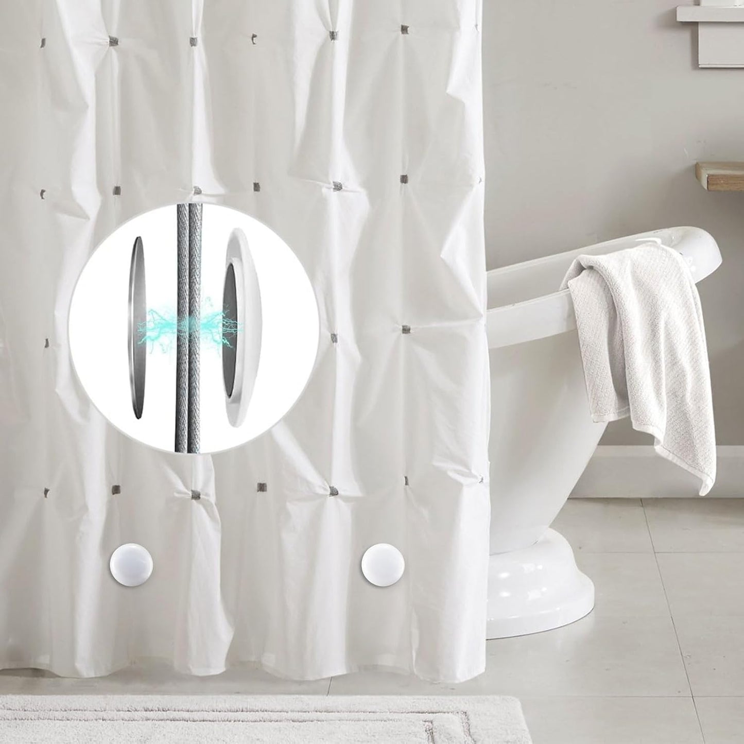 14 Pcs Shower Curtain Weights, Keep Shower Curtain Liner in Place, Easy Use for