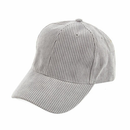 Baseball Caps Adjustable Black Beige Plain Color Corduroy Hats Women Mens Casual